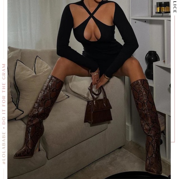 Shoes - Snake print boots